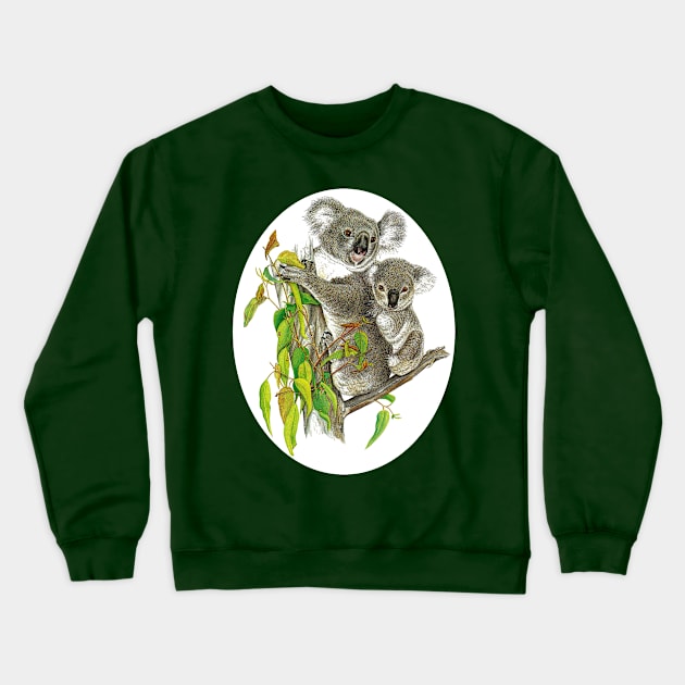 Koala Mother and Baby Crewneck Sweatshirt by KarwilbeDesigns